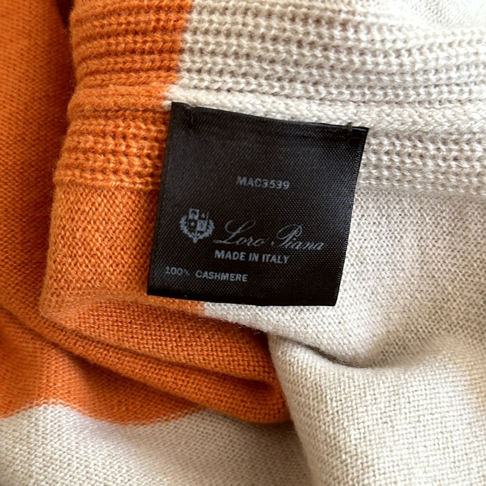 New Loro Piana 100% cashmere boatneck bateau colorblock knit pullover sweater - Picture 15 of 16